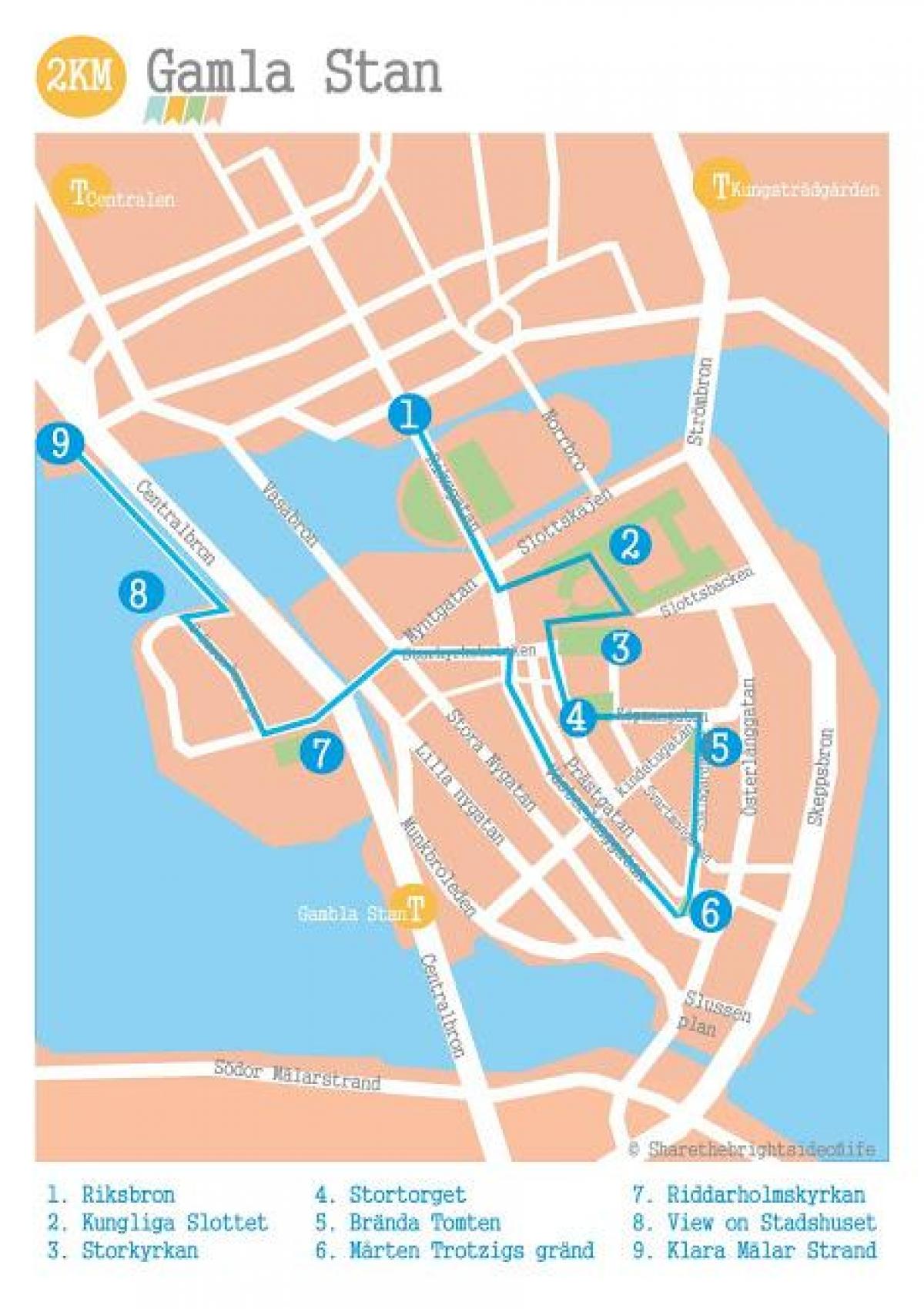 Stockholm gamla stan kaart