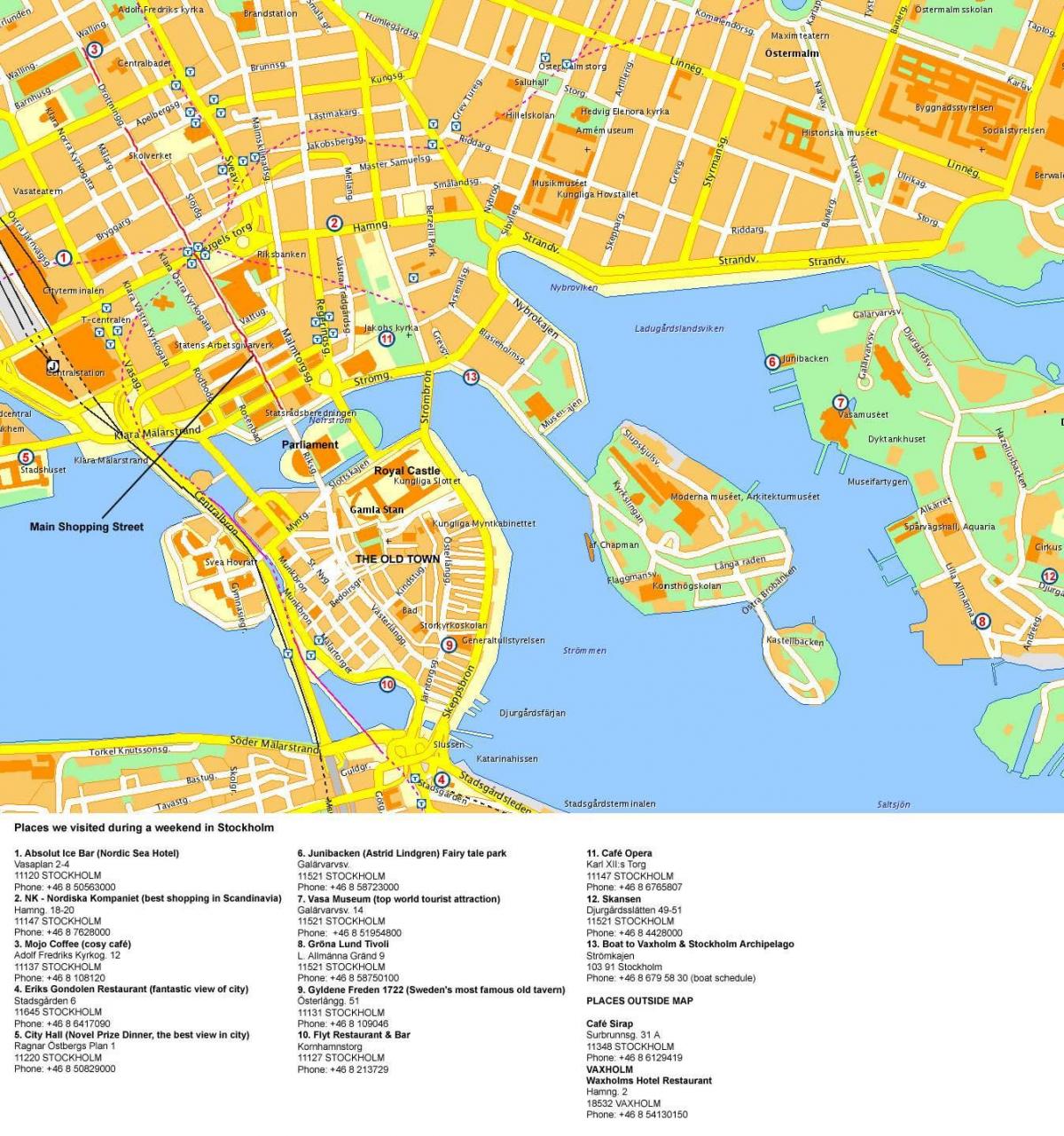Stockholm sentrum kaart
