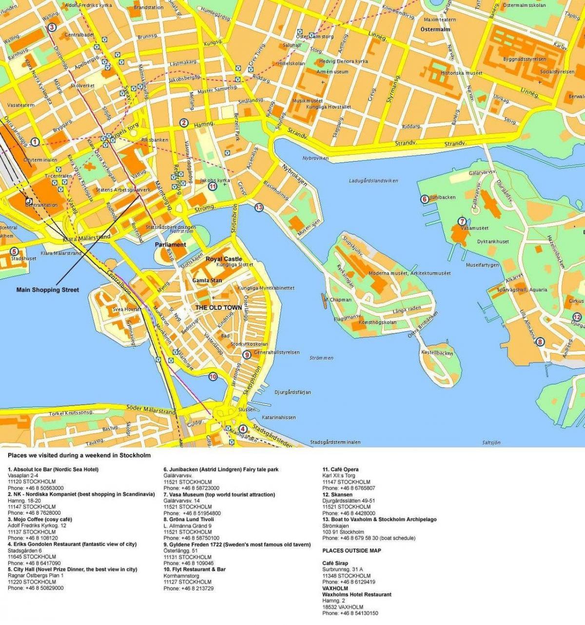 kaart van Stockholm cruise terminale