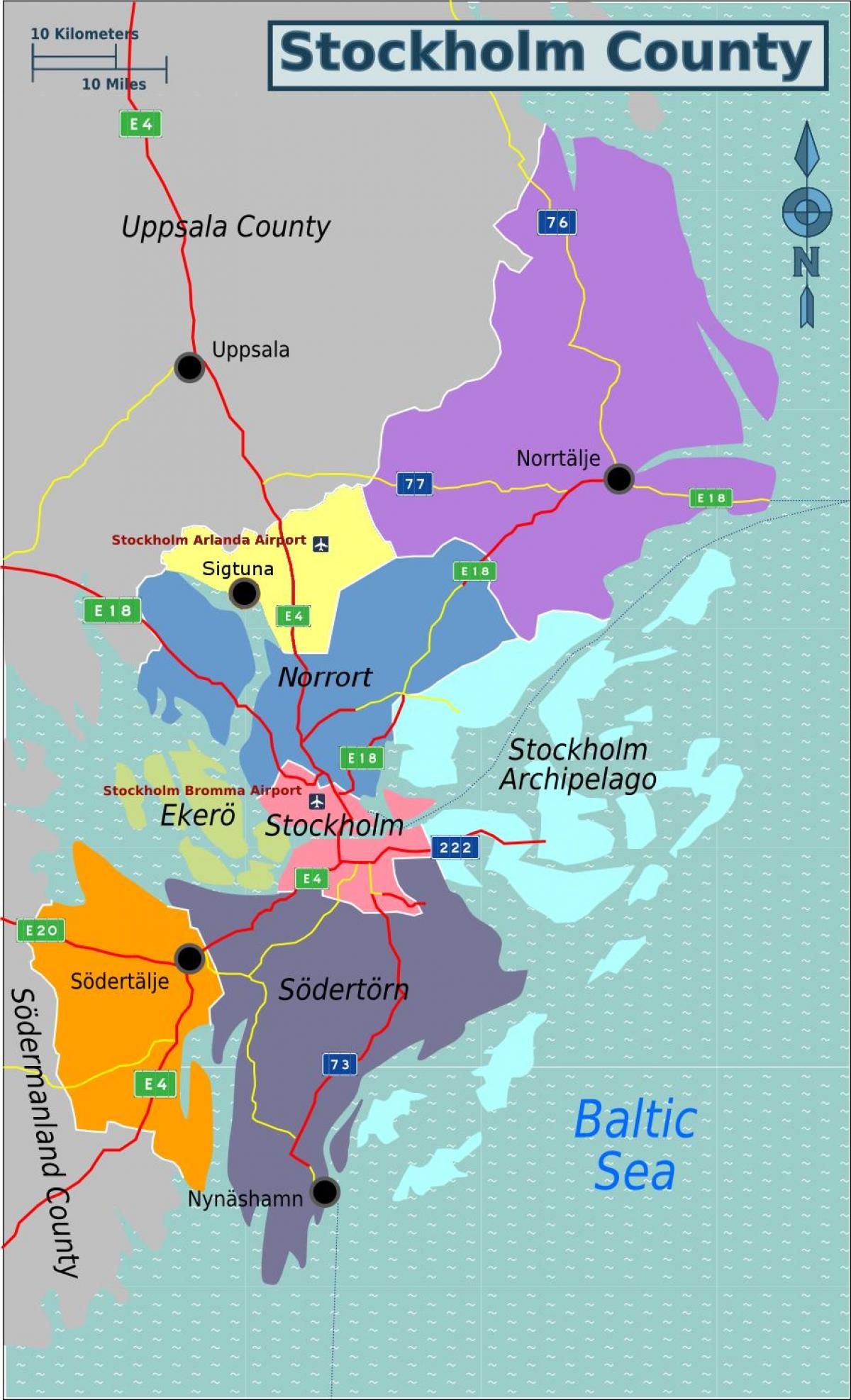 kaart van Stockholm Swede gebied