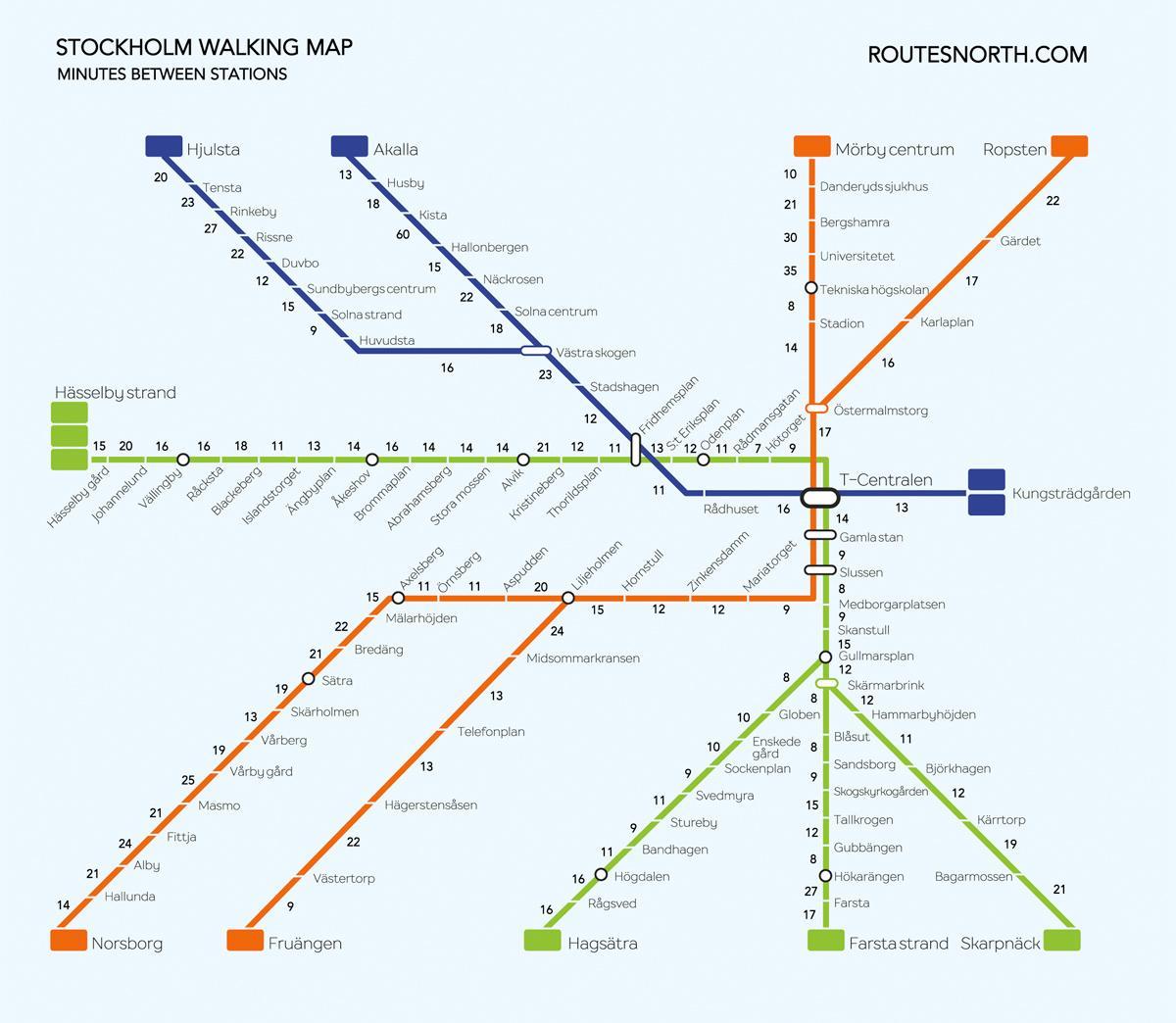 kaart van Stockholm loop