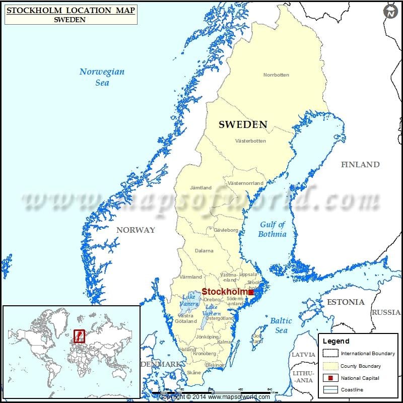 Stockholm in die wêreld kaart