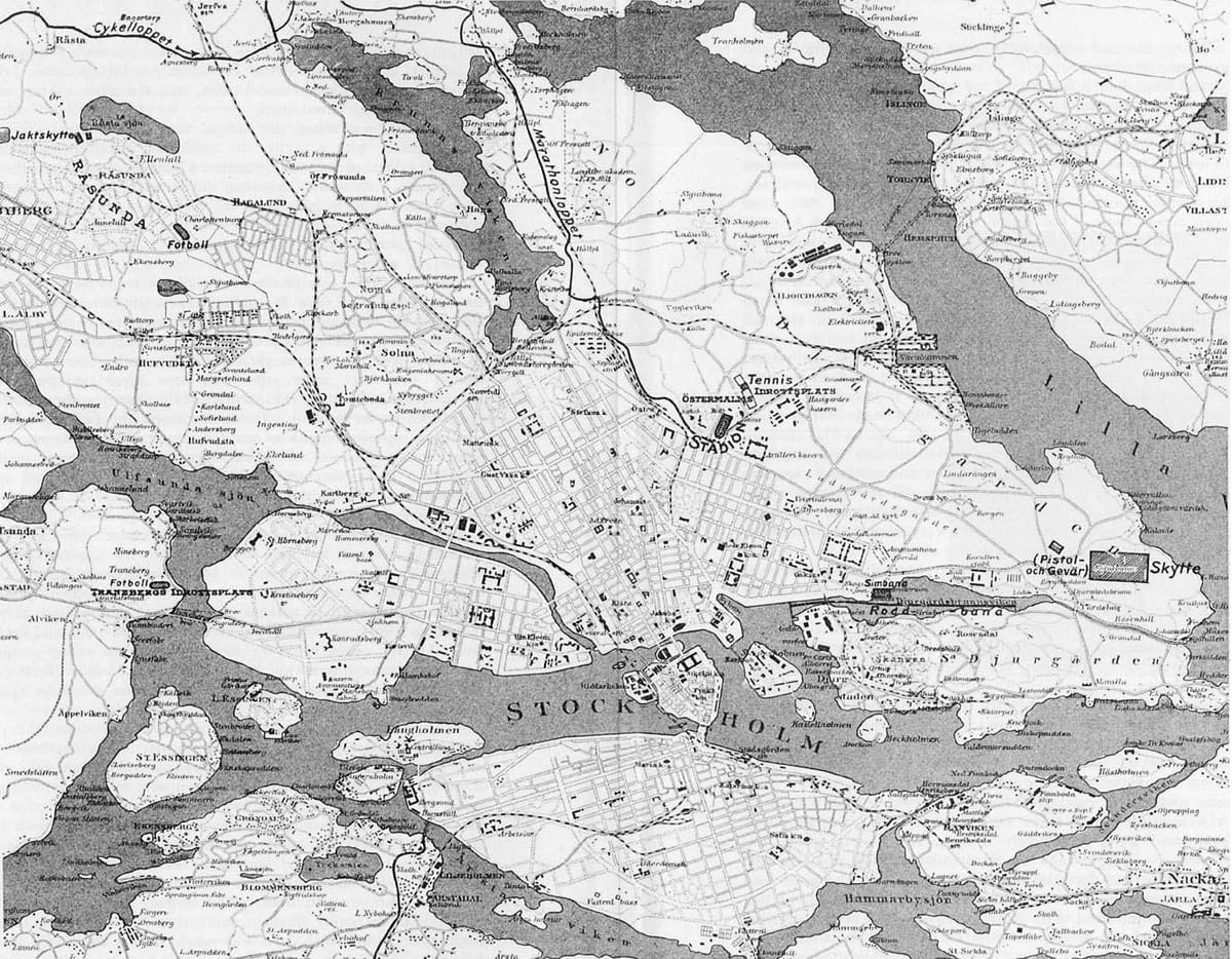 kaart van Stockholm ou stad