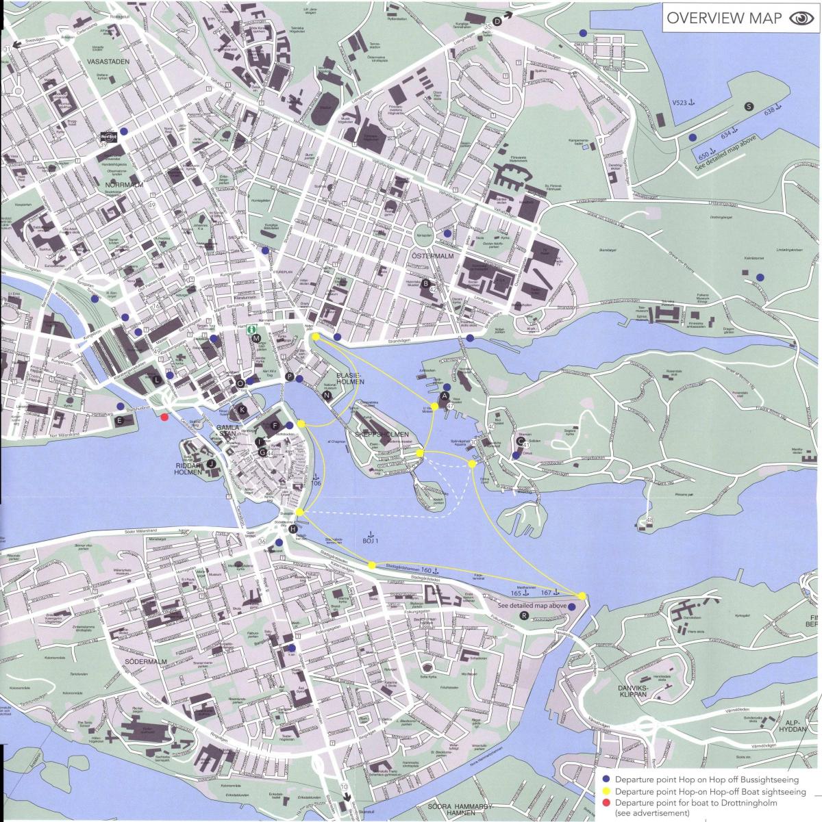 kaart van Stockholm sentrum