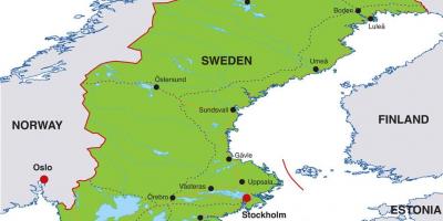 Hoofstad van Swede kaart