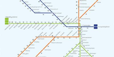 Kaart van Stockholm loop