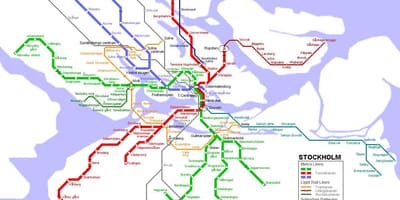 Kaart metro Stockholm