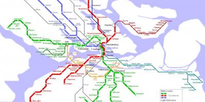 Kaart van Stockholm metro stasie