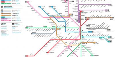 Metro kaart in Stockholm