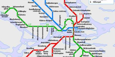 Openbare vervoer Stockholm kaart