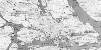 Kaart van Stockholm ou stad