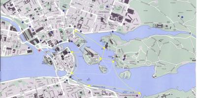 Kaart van Stockholm sentrum