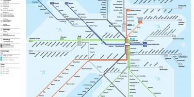 Kaart van Stockholm vervoer